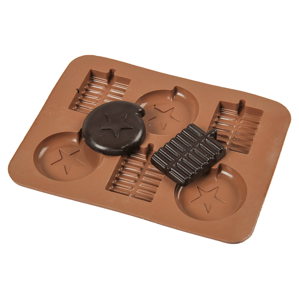 6 cell TOFFEE / FUDGE / FLAPJACK 100g Bar Silicone Mould - N006 Silicone  Moulds