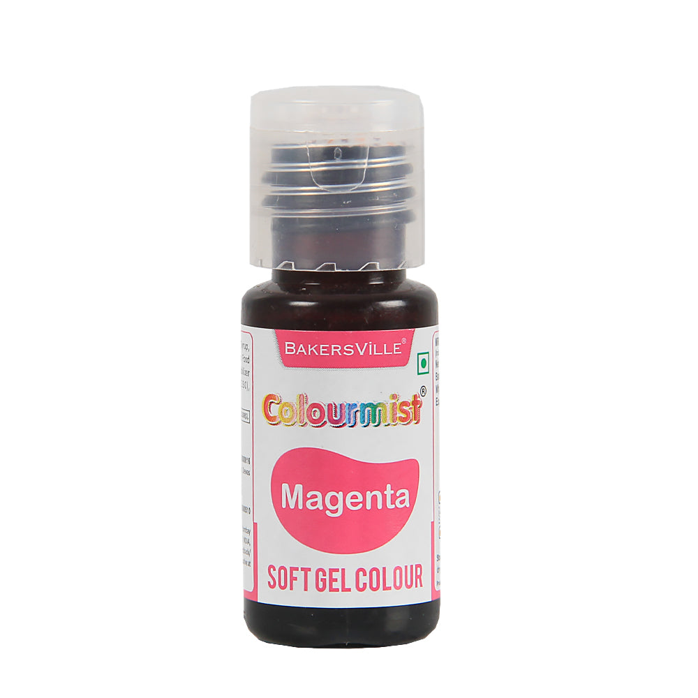 Colourmist Soft Gel Paste Food Color, ( Magenta ), 20g | Edible Gel Colour For Fondant / Dessert / Baking |