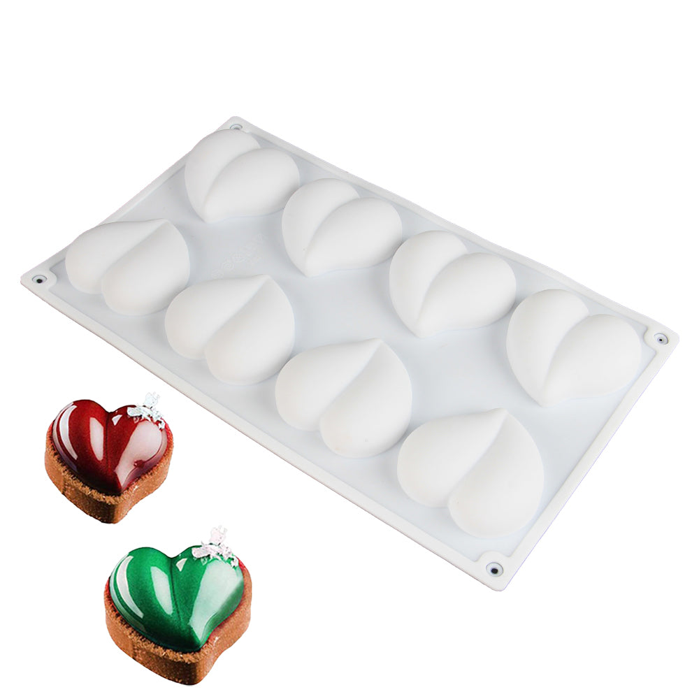 Diamond Heart Silicone Molds for Baking Mousse Cake, 3D Silicone