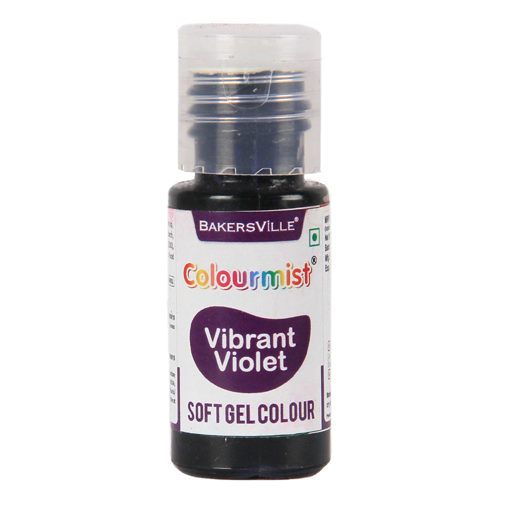 Colourmist Soft Gel Paste Food Color, (Vibrant Violet), 20g | Edible Gel Colour For Fondant / Dessert / Baking |