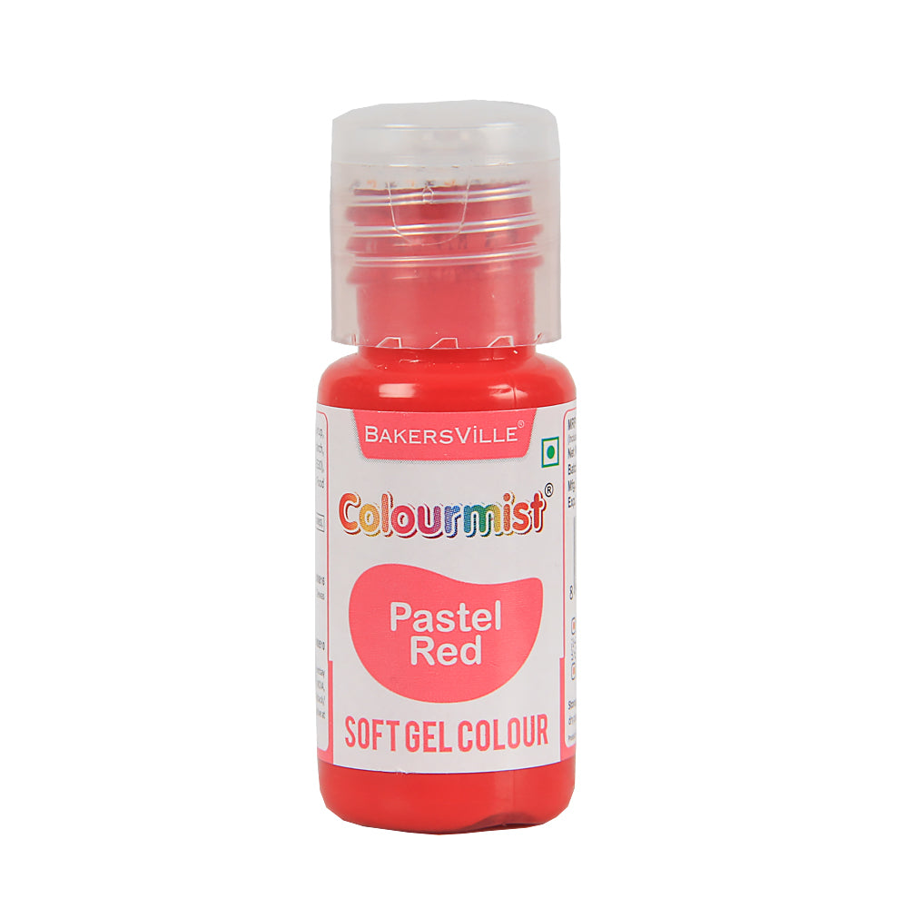 Colourmist Soft Gel Paste Food Color, ( Pastel Red ), 20g | Edible Gel Colour For Fondant / Dessert / Baking |