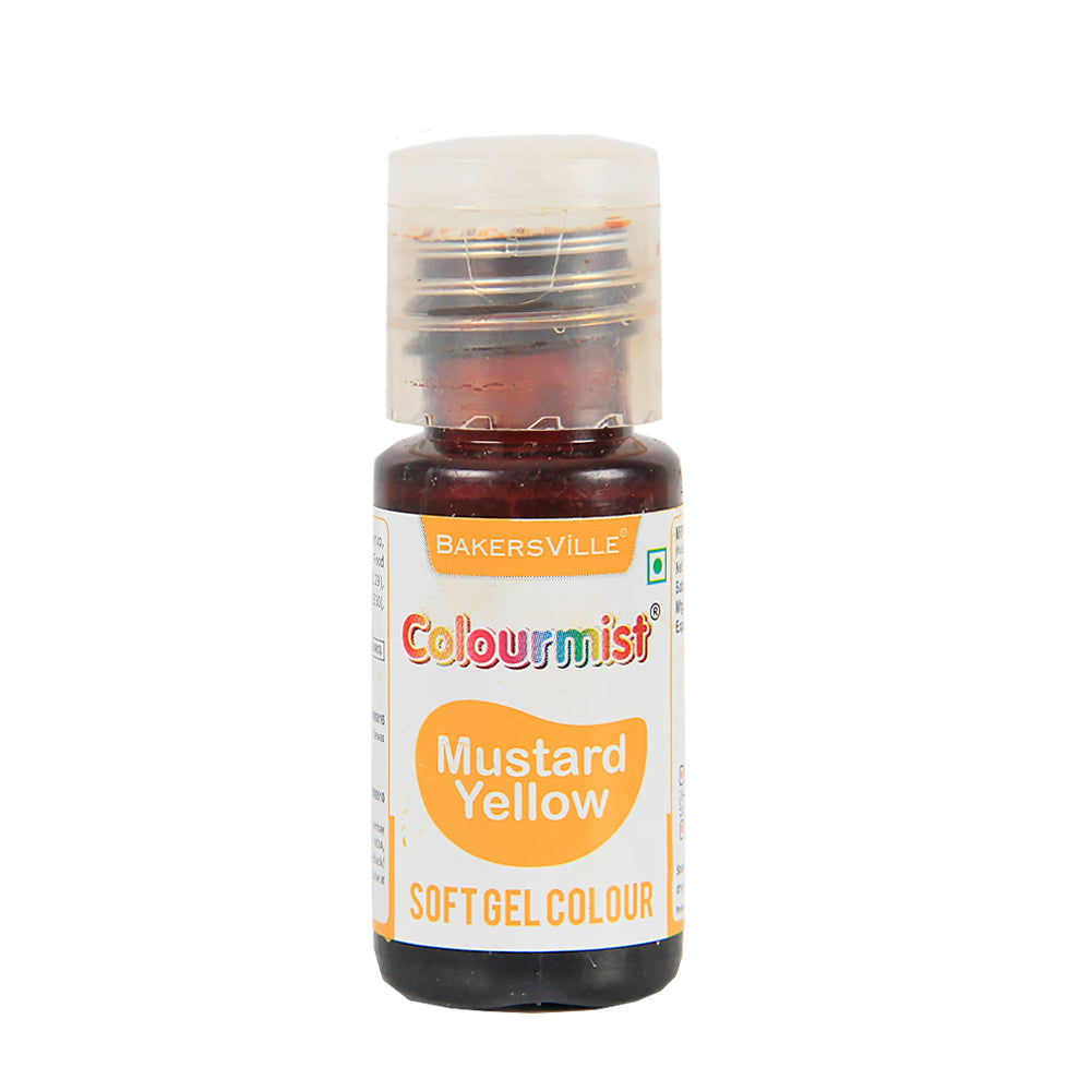 Colourmist Soft Gel Paste Food Color, ( Mustard Yellow ), 20g | Edible Gel Colour For Fondant / Dessert / Baking |