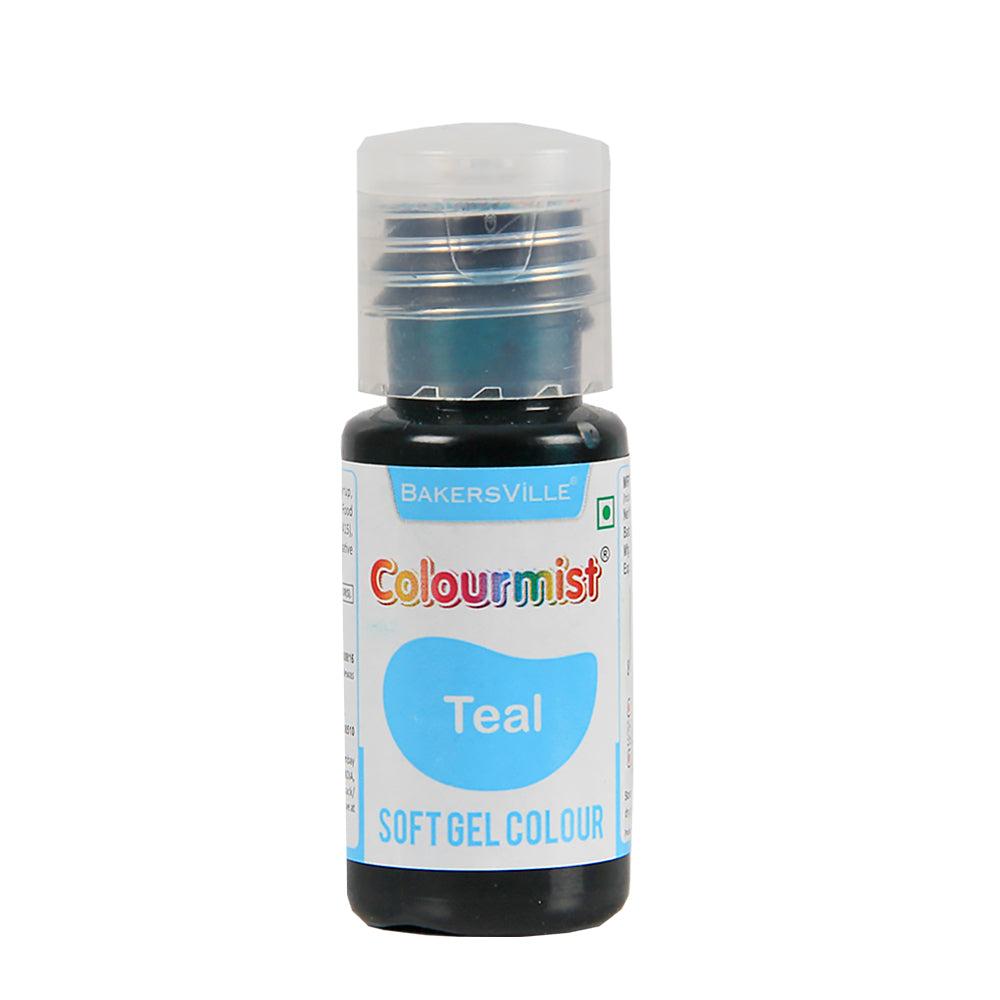 Colourmist Soft Gel Paste Food Color, ( Teal ), 20g | Edible Gel Colour For Fondant / Dessert / Baking |