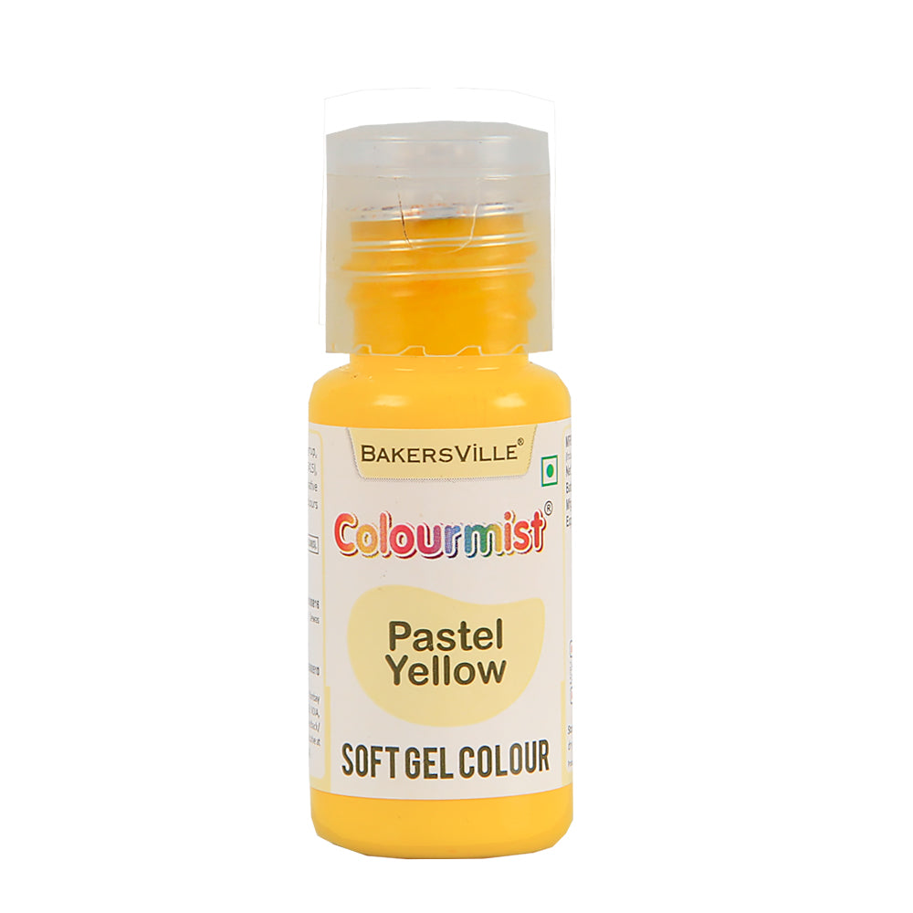 Colourmist Soft Gel Paste Food Color, ( Pastel Yellow ), 20g | Edible Gel Colour For Fondant / Dessert / Baking |