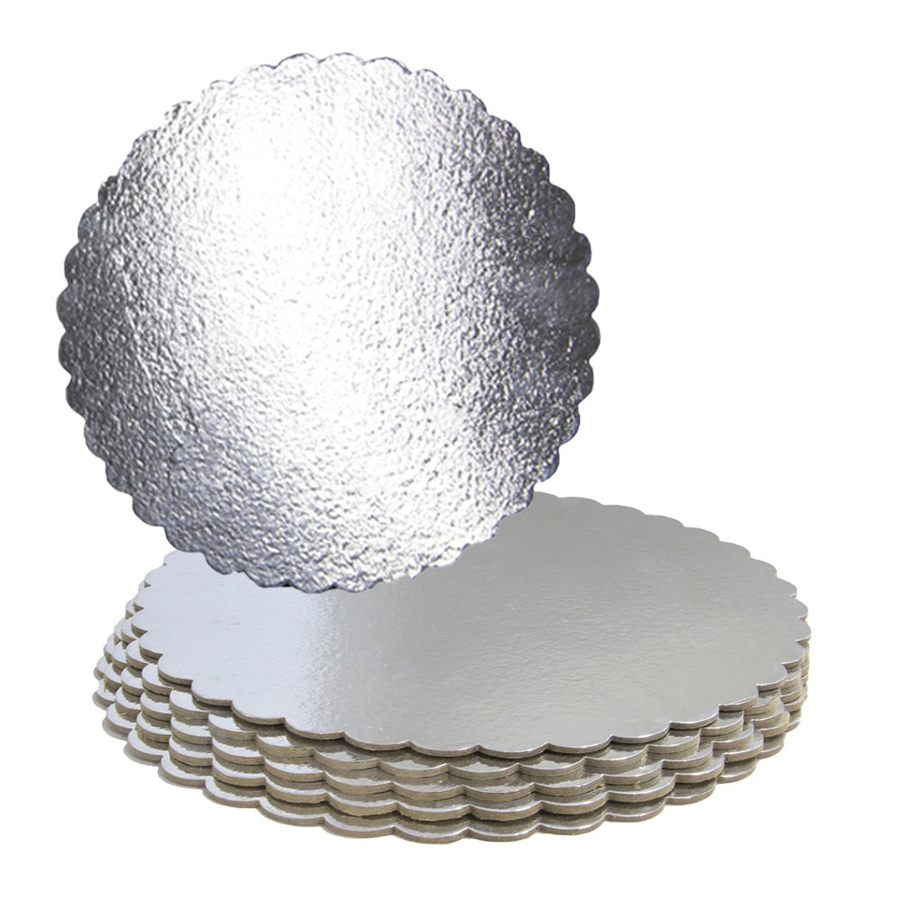 CAKE BOARD 9inch SILVER ROUND THICK – Rabia Pack