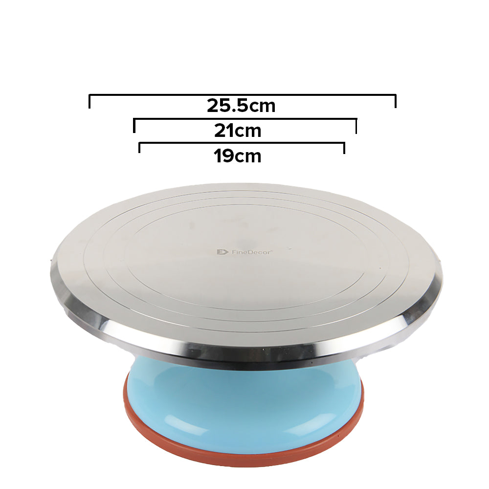 FineDecor Non Slip Heavy Metal 12 Inch 30 cm 360 Degree Rotating Cake Turntable Cake Decorating Stand Cake Stand for Icing FD 2826