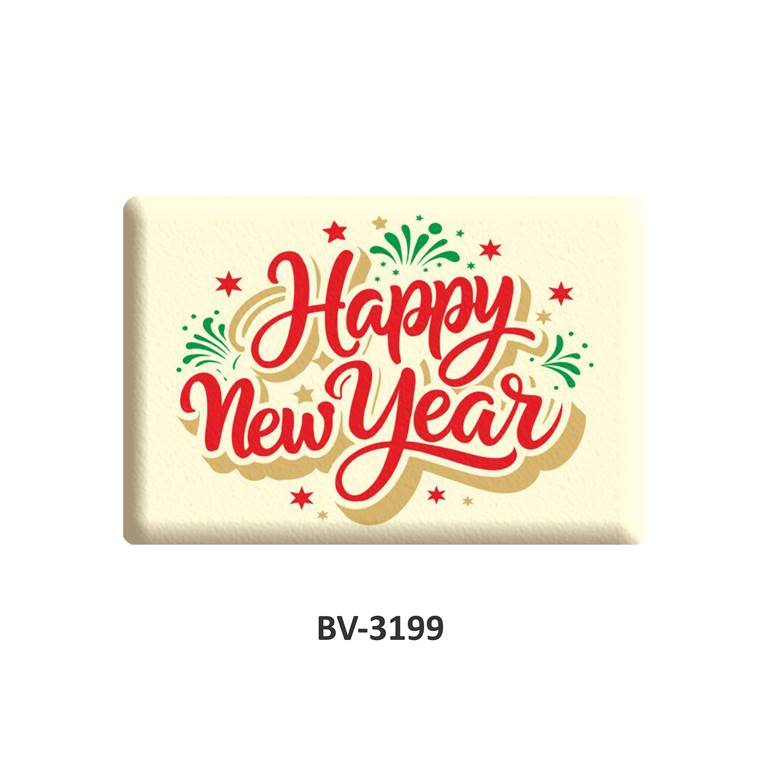 Foodecor Happy New Year Decorative Transfer Mould  - BV 3199