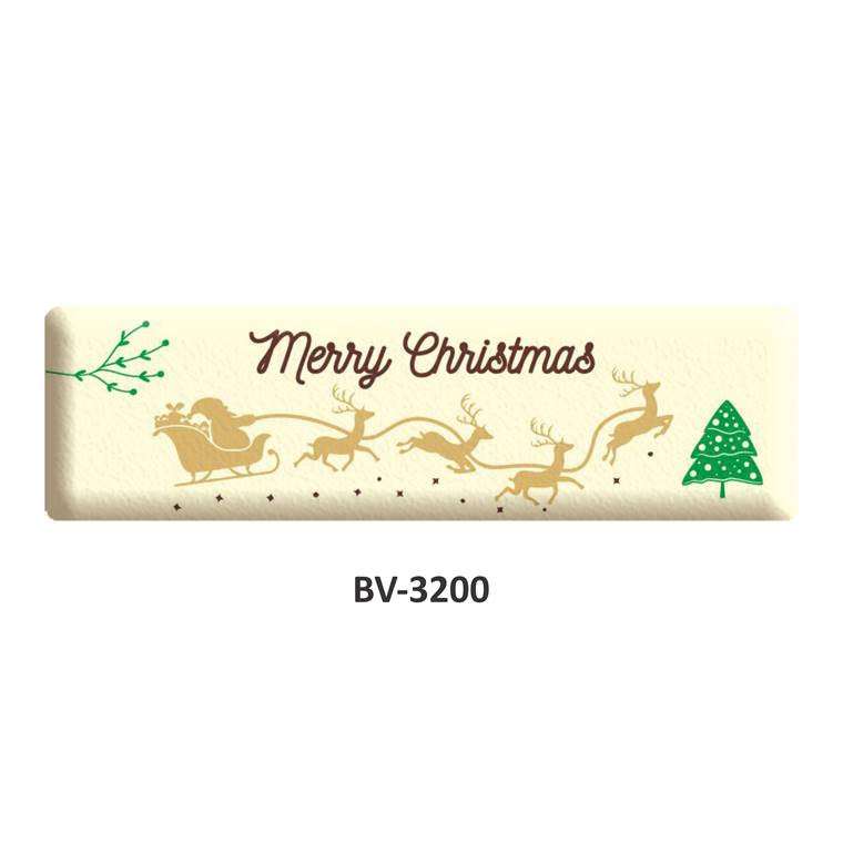 Foodecor Decorative Merry Christmas Santa Sleigh Design Chocolate Transfer Mould - BV 3200