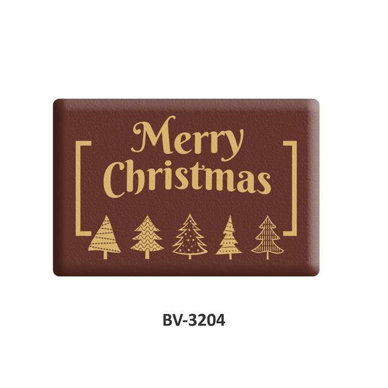 Foodecor Decorative Merry Christmas X Mas Tree Design Chocolate Transfer Mould - BV 3204