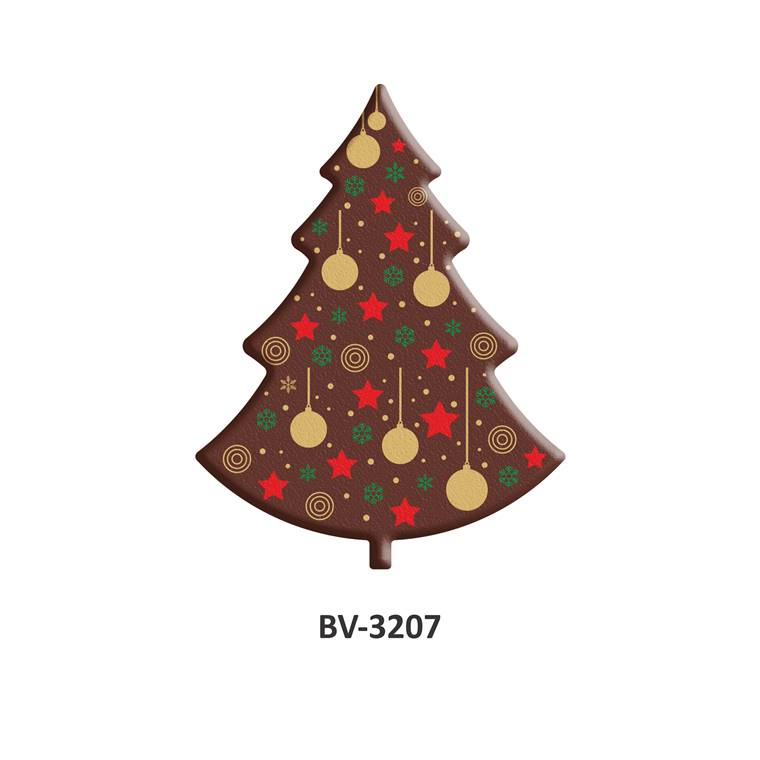 Foodecor Merry Christmas , X - Mas Tree Shape Decorative Transfer Mould - BV 3207